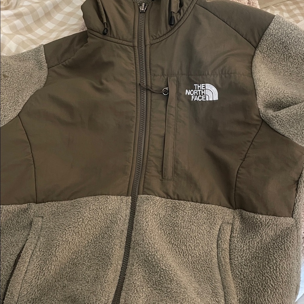 The North Face Khaki Gray Fleece Jacket sz S